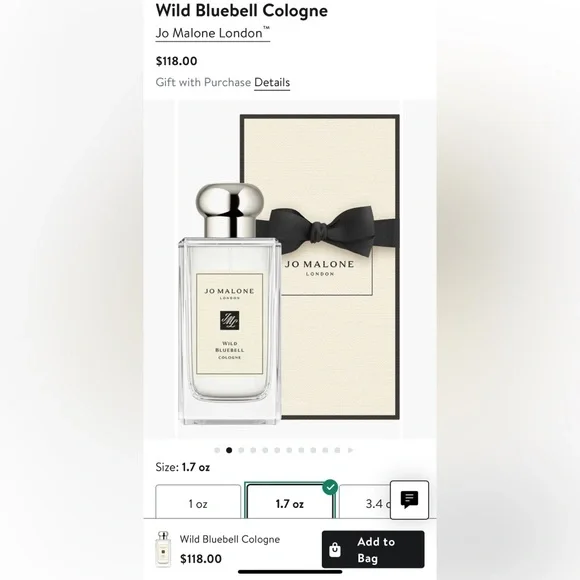 Jo Malone London Wild Bluebell Cologne Perfume 1.7 oz / 50 ml - Picture 2 of 6